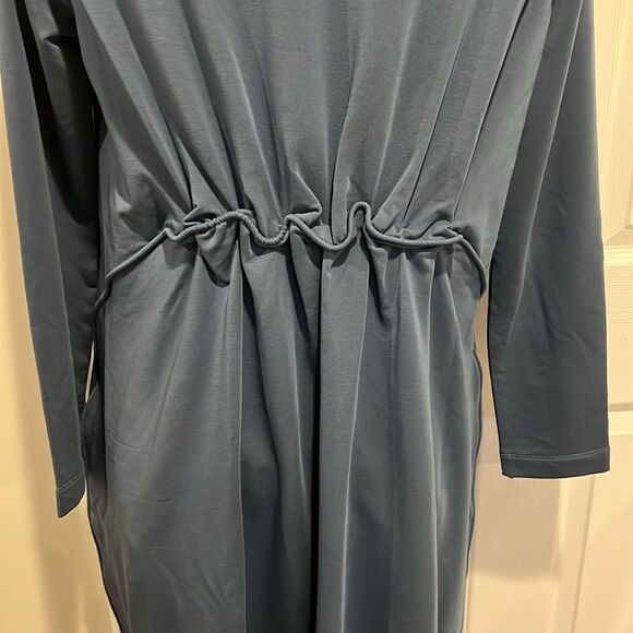 COS midi elastic waist dress in blue size Medium - Picture 7 of 10